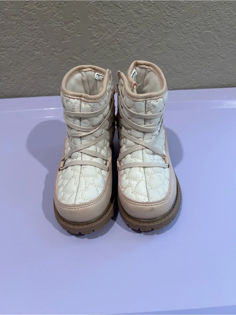 Carter's Quilted Light Pink Kids Winter Boots